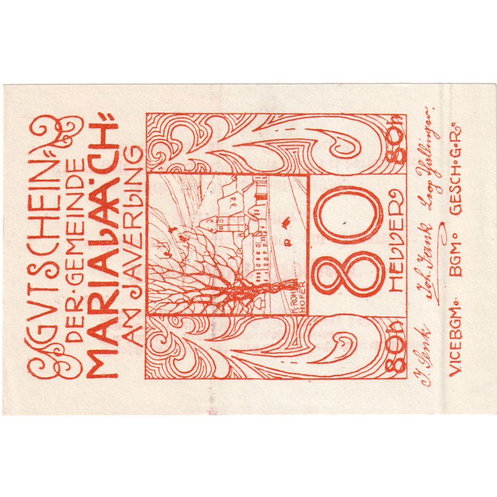 Österreich, Maria-Laach, 80 Heller, 1920-12-31, UNZ-