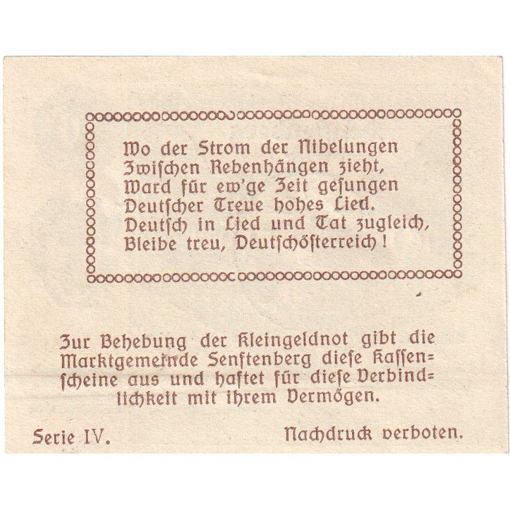 Österreich, Senftenberg, 10 Heller, 1920-12-31, UNZ-