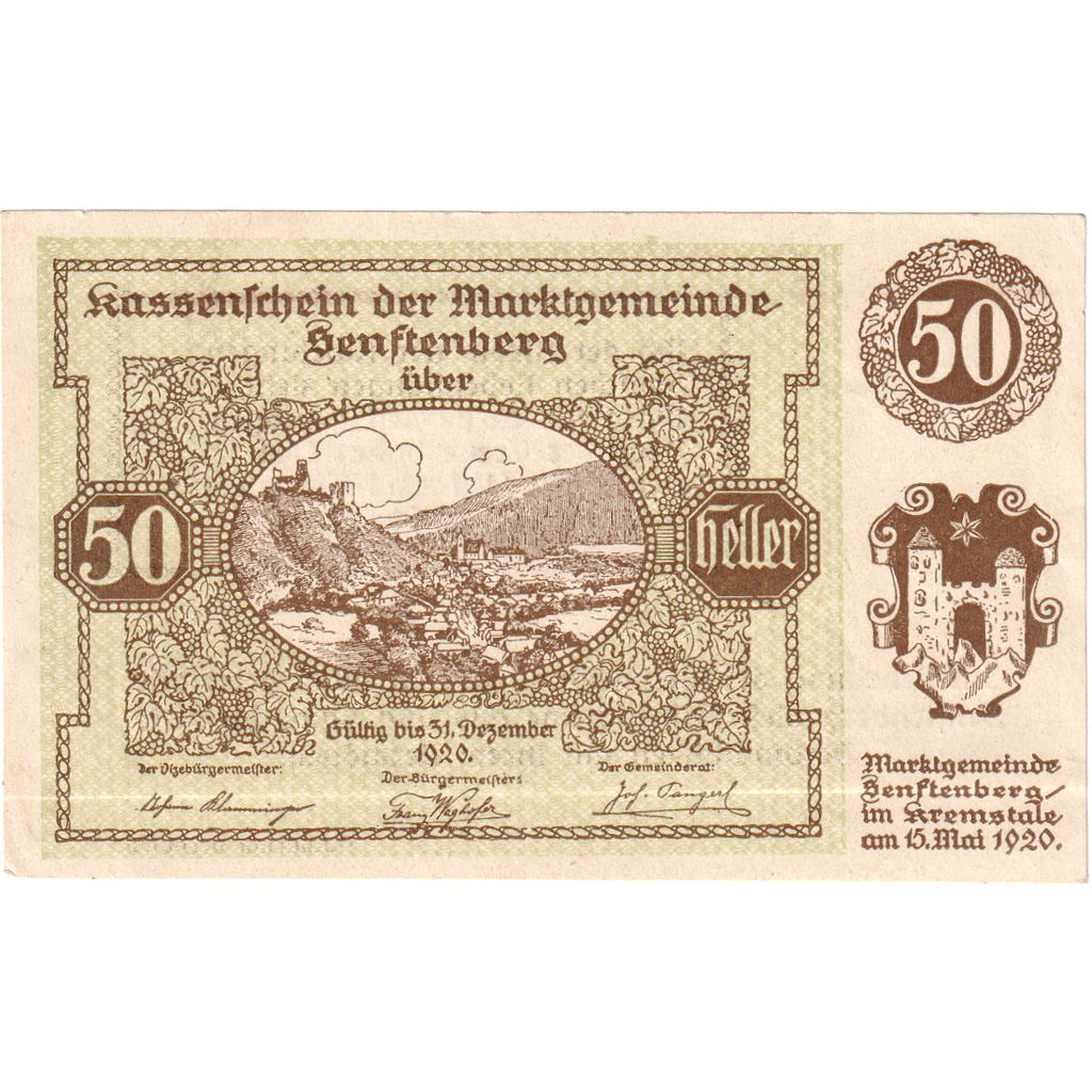 Österreich, Senftenberg, 50 Heller, 1920-12-31, UNZ-