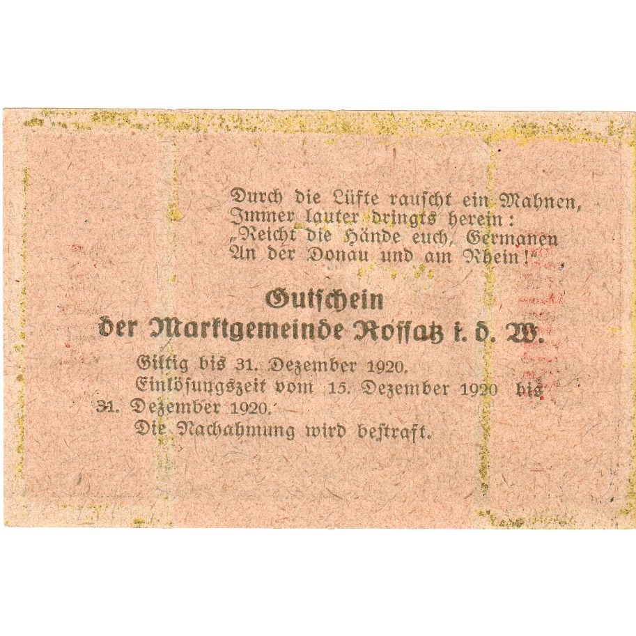 Österreich, Koffatz in der Wachau, 50 Heller, 1920-12-31, UNZ-