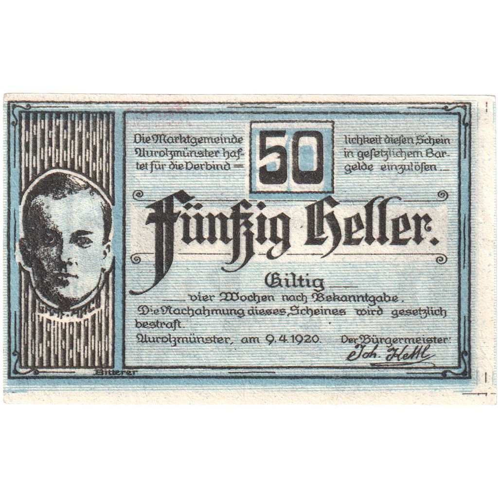 Österreich, Aurolzmunster, 50 Heller, 1920-04-09, UNZ-