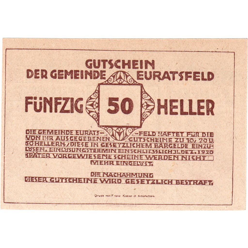 Österreich, Euratsfeld, 50 Heller, 1920-12-31, UNZ-