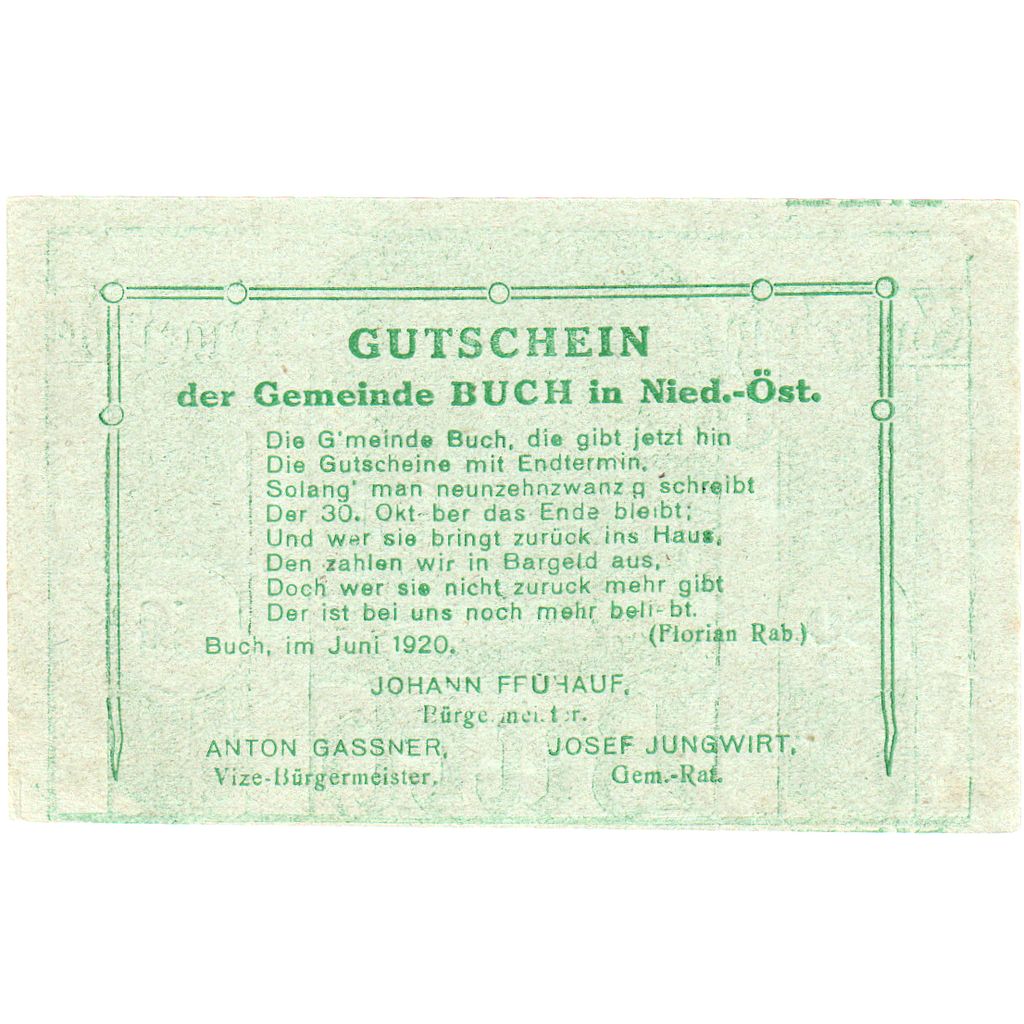 Österreich, Buch, 50 Heller, 1920-10-30, UNZ-