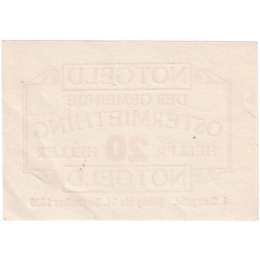 Österreich, Ostermiething, 20 Heller, 1920-12-31, UNZ-