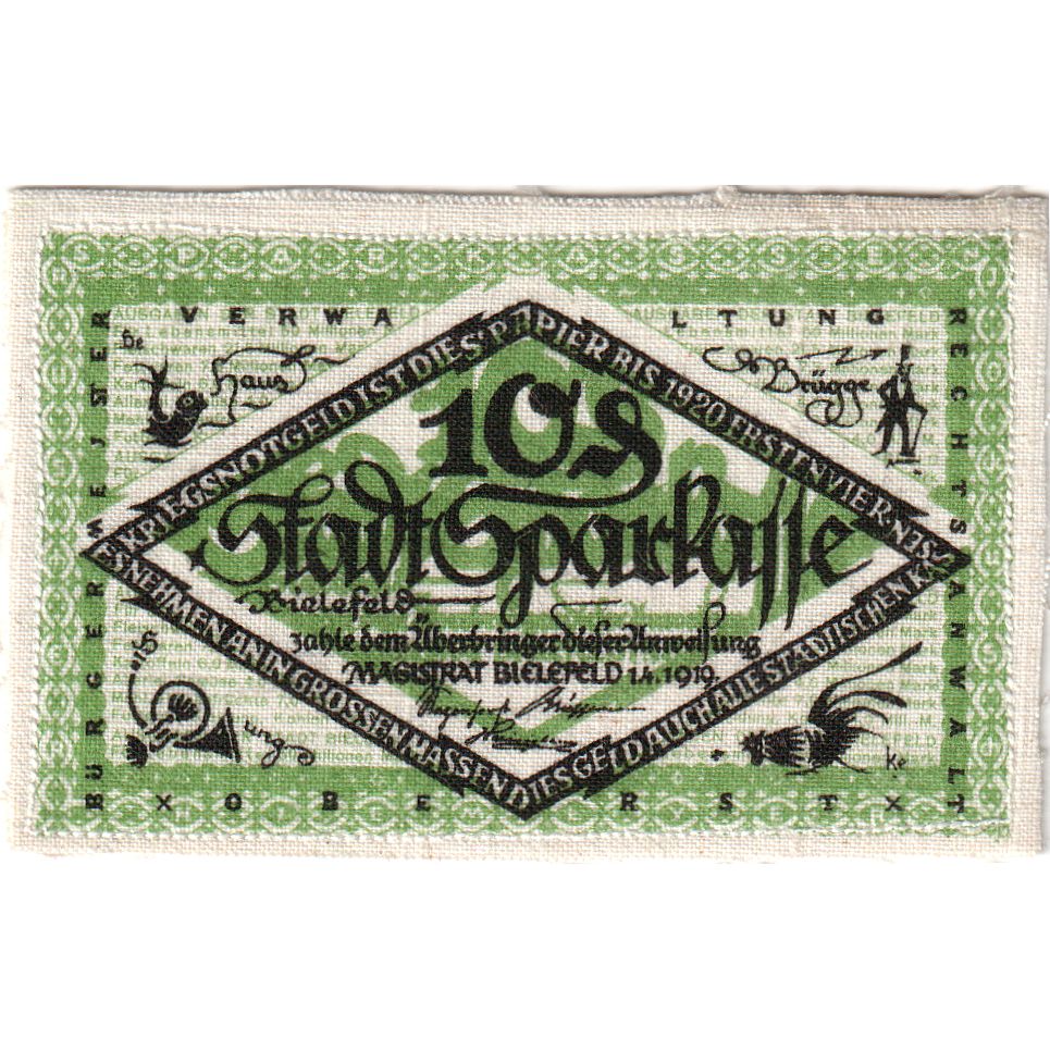 Deutschland, Bielefeld, 10 Pfennig, 1920-04-01, UNZ-, Leinen, Grabowski:11