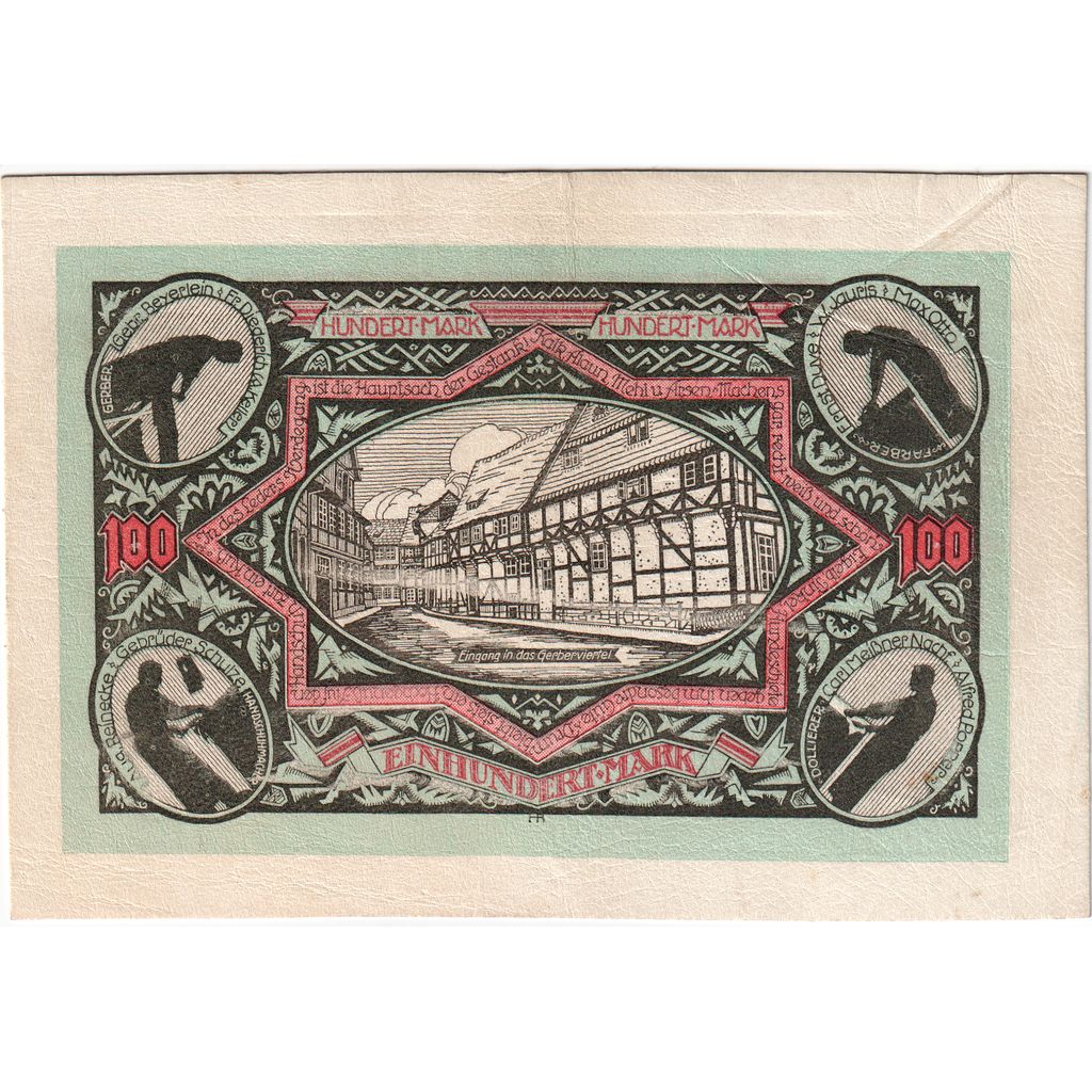 Niemcy, Osterwiecker am Harz, 100 Mark, 1922-05-01, AU(55-58), Błyszcząca