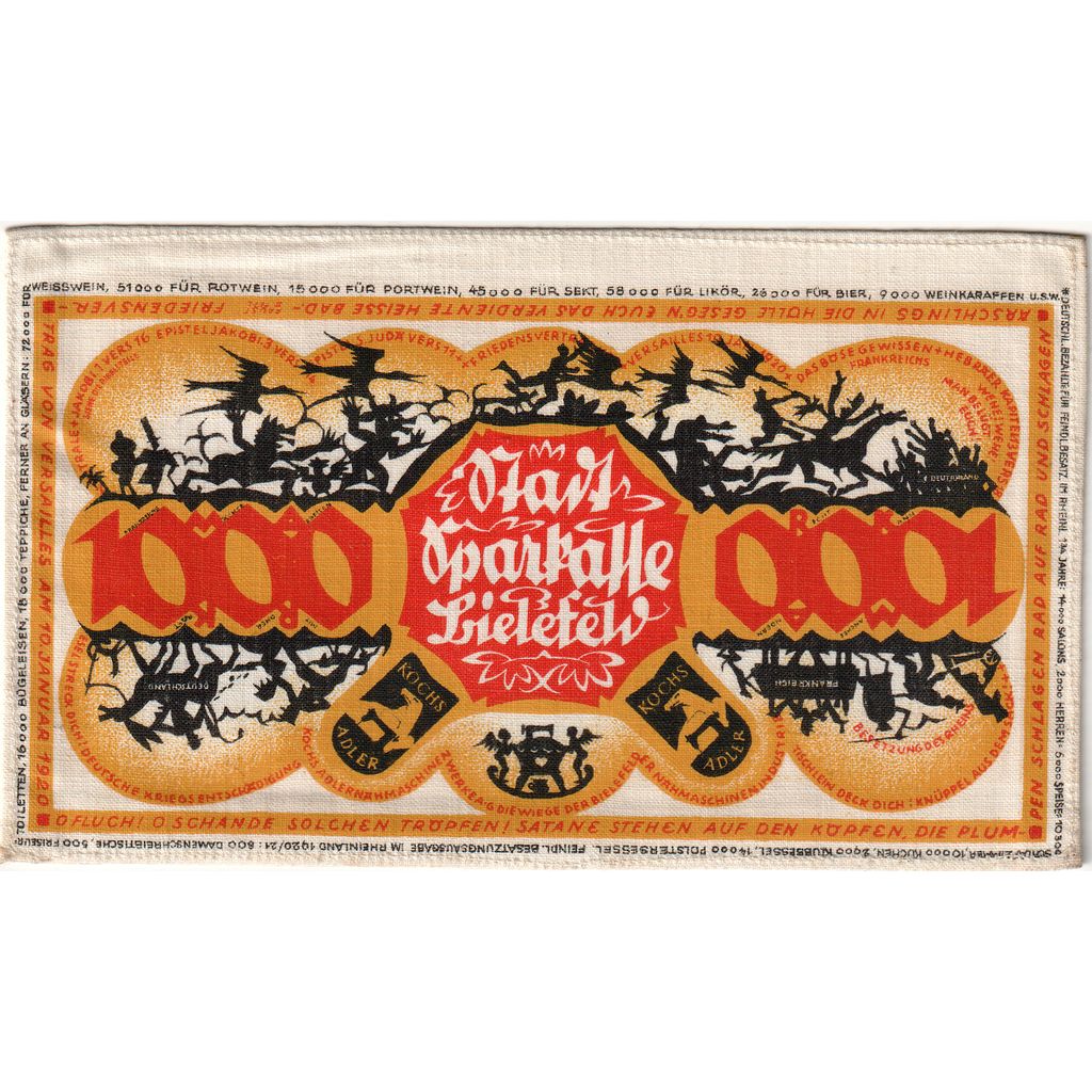Niemcy, Bielefeld, 1000 Mark, 1922-12-15, UNC(63), Jedwab, Grabowski:58.2.IIe