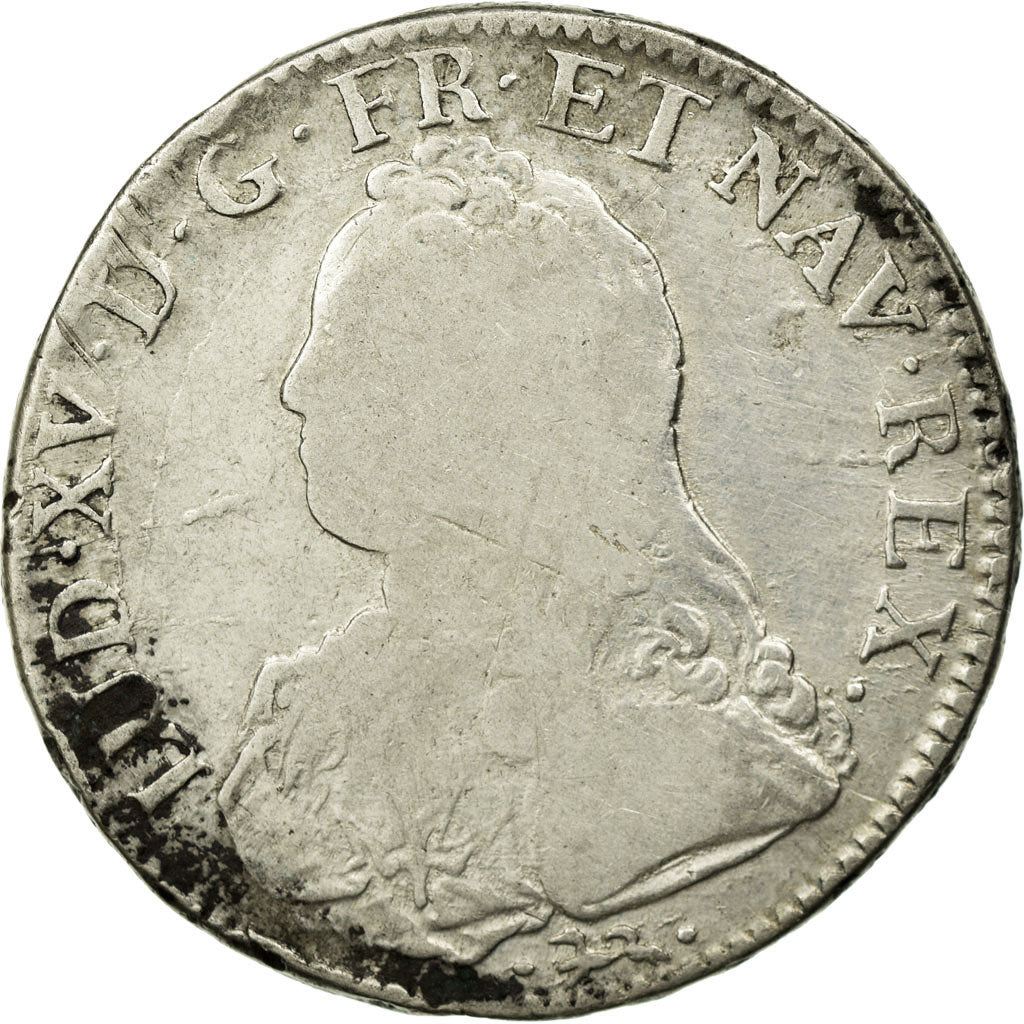 Coin, France, Louis XV, Écu aux branches d'olivier, Ecu, 1736, Bayonne