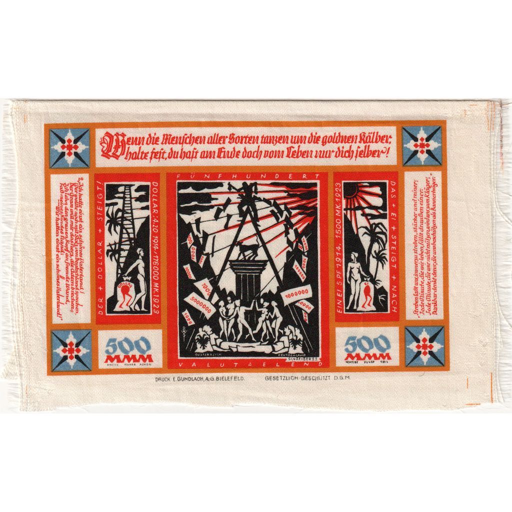 Niemcy, Bielefeld, 500 Mark, 1923-07-01, not sewn, UNC(63), Pościel
