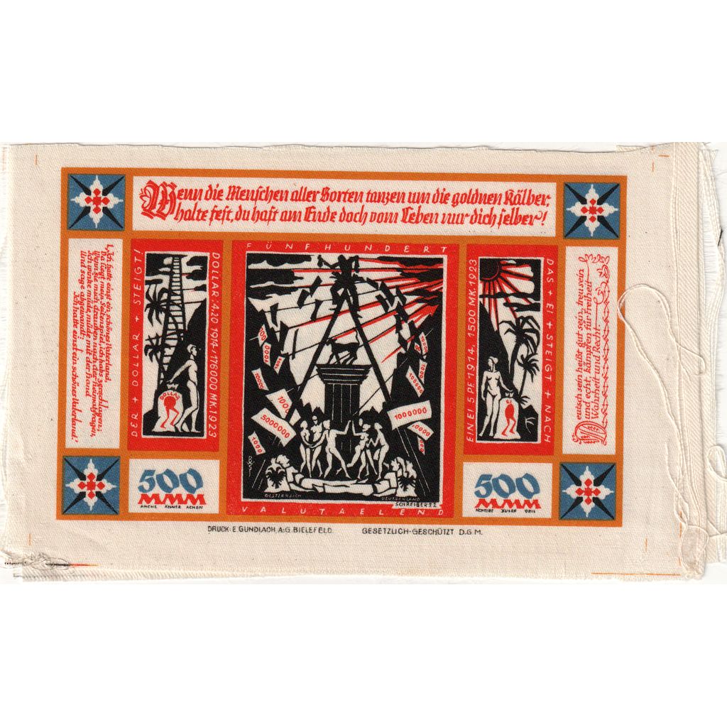 Deutschland, Bielefeld, 500 Mark, 1923-07-01, not sewn, UNZ-, Leinen