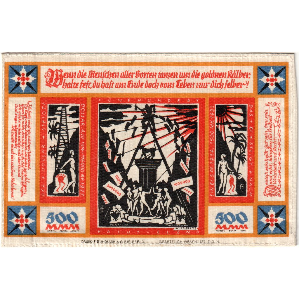 Alemania, Bielefeld, 500 Mark, 1923-07-01, SC, Lino, Grabowski:72b