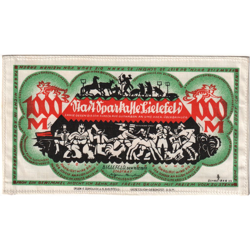 Germany, Bielefeld, 1000 Mark, 1922-12-15, UNC(63), Linen, Grabowski:60b