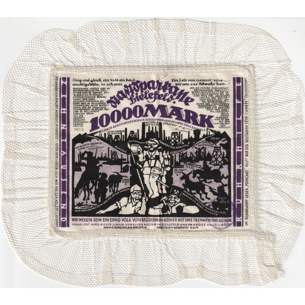 Germany, Bielefeld, 10000 Mark, 1923-02-15, UNC(63), Linen, Grabowski:71c