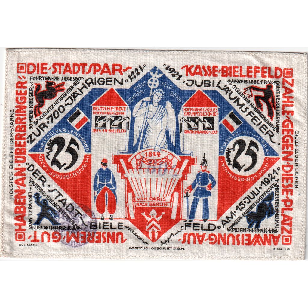 Allemagne, Bielefeld, 25 MARK, 1921-07-15, SPL, Lin, Grabowski:17a