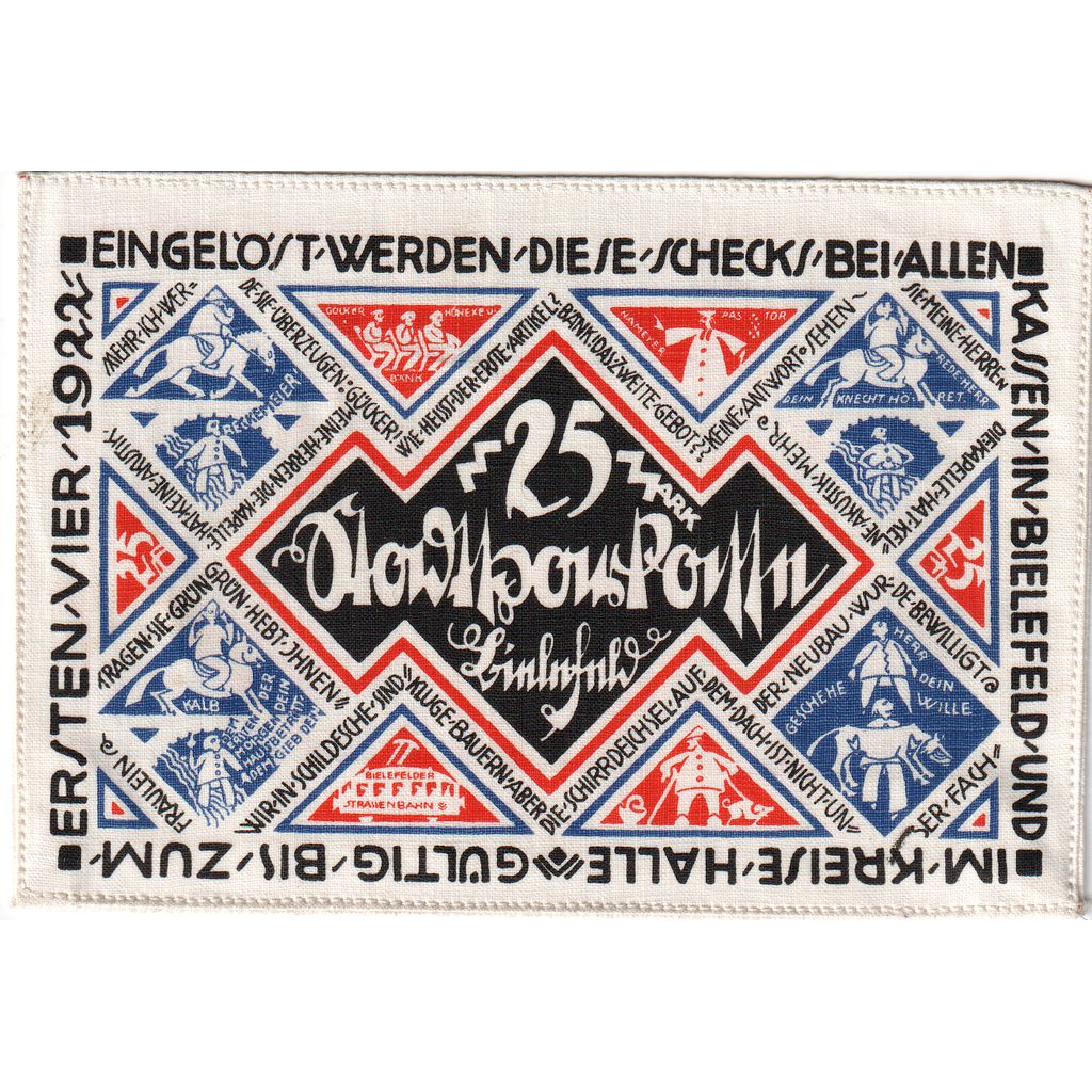 Germania, Bielefeld, 25 MARK, 1921-07-15, SPL, Lino, Grabowski:17c
