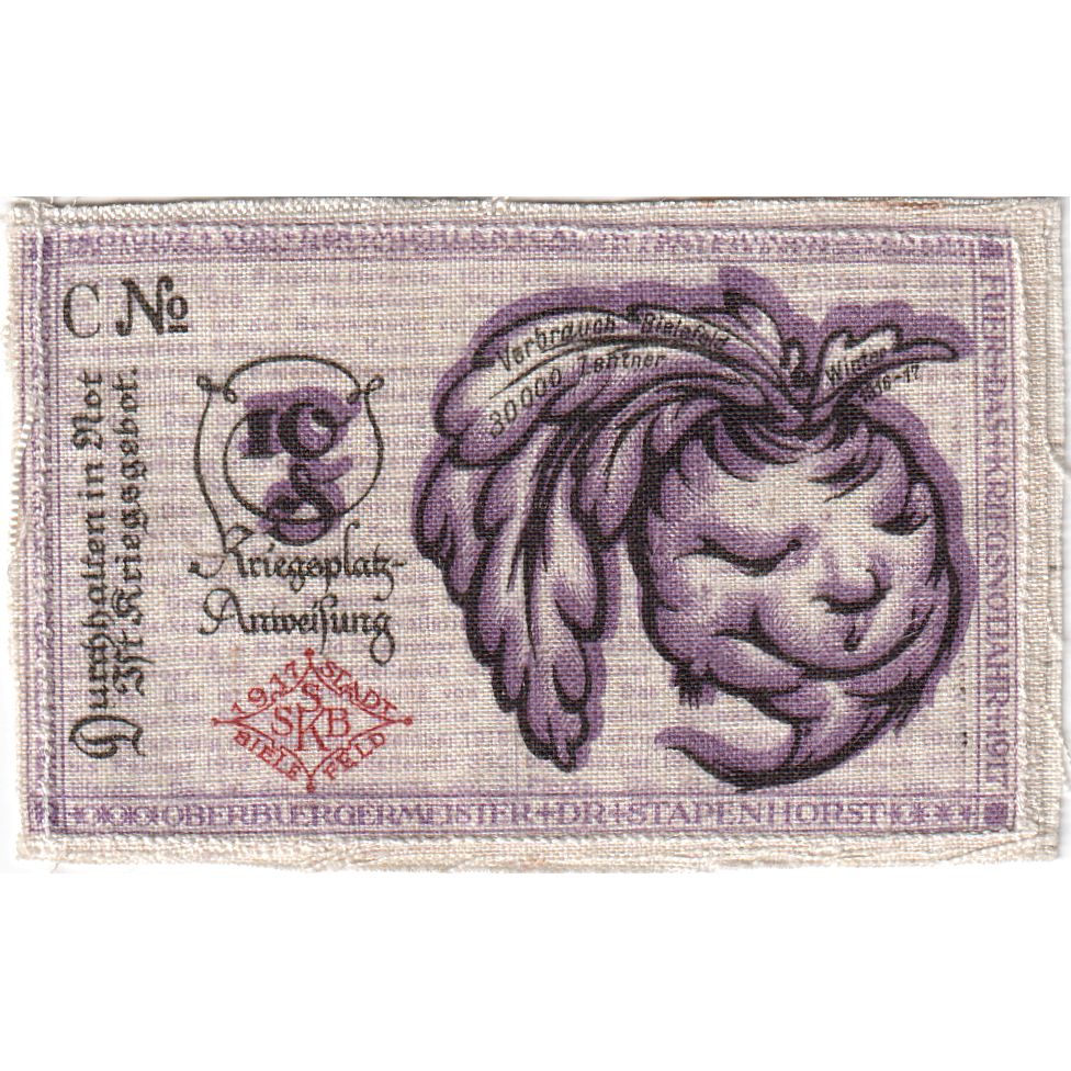 Deutschland, Bielefeld, 10 Pfennig, 1919-04-01, VZ, Leinen, Grabowski:13