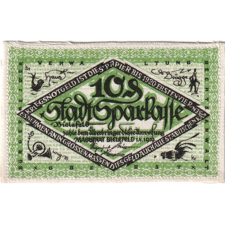 Germany, Bielefeld, 10 Pfennig, 1919-04-01, UNC(63), Linen, Grabowski:11