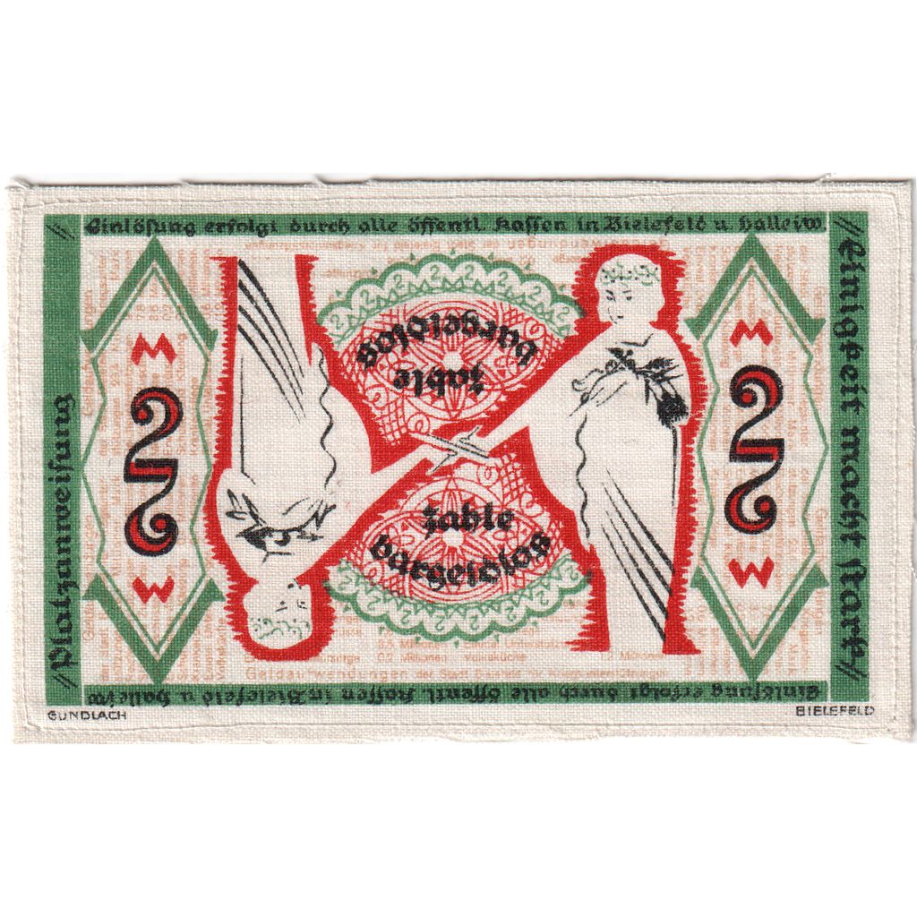 Germania, Bielefeld, 2 Mark, 1918-12-01, SPL, Lino, Grabowski:8