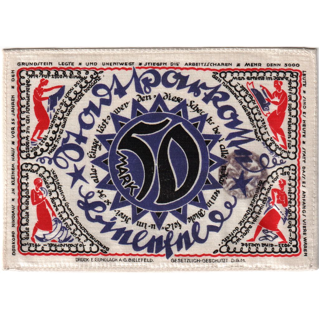 Niemcy, Bielefeld, 50 Mark, 1922-04-02, UNC(63), Jedwab, Grabowski:45a