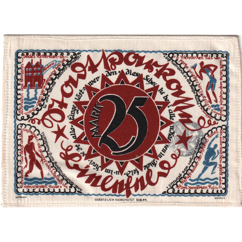 Alemanha, Bielefeld, 25 MARK, 1921-07-15, UNC(63), Seda, Grabowski:22a