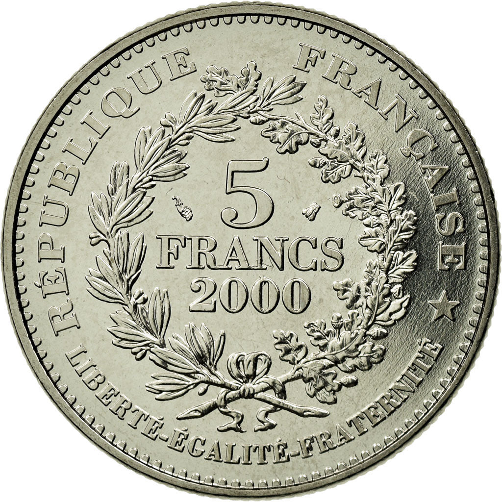 Moneta, Francia, Marianne du nouveau franc, 5 Francs, 2000, Paris, SPL, Nichel