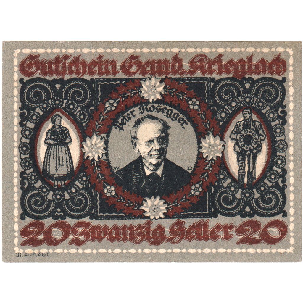 Österreich, Krieglach, 20 Heller, 1920-10-31, UNZ-