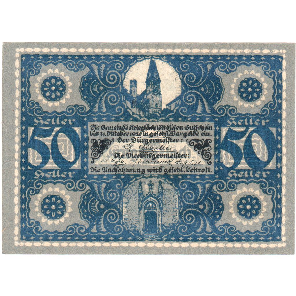 Österreich, Krieglach, 50 Heller, 1920-10-31, UNZ-