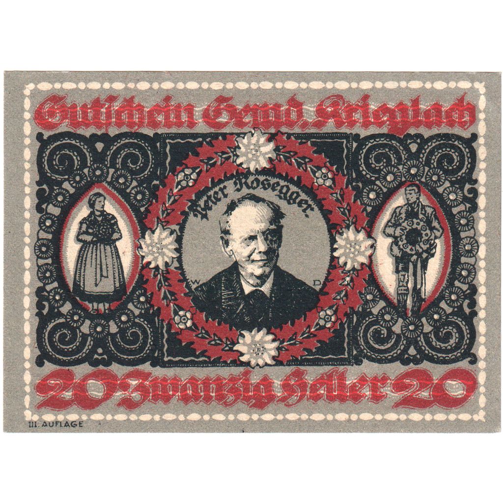 Österreich, Krieglach, 20 Heller, 1920-10-31, UNZ-