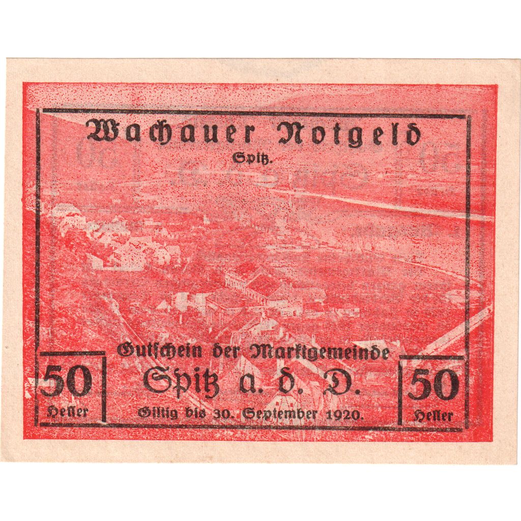 Österreich, Spitz an der Donau, 50 Heller, 1920-09-30, UNZ-