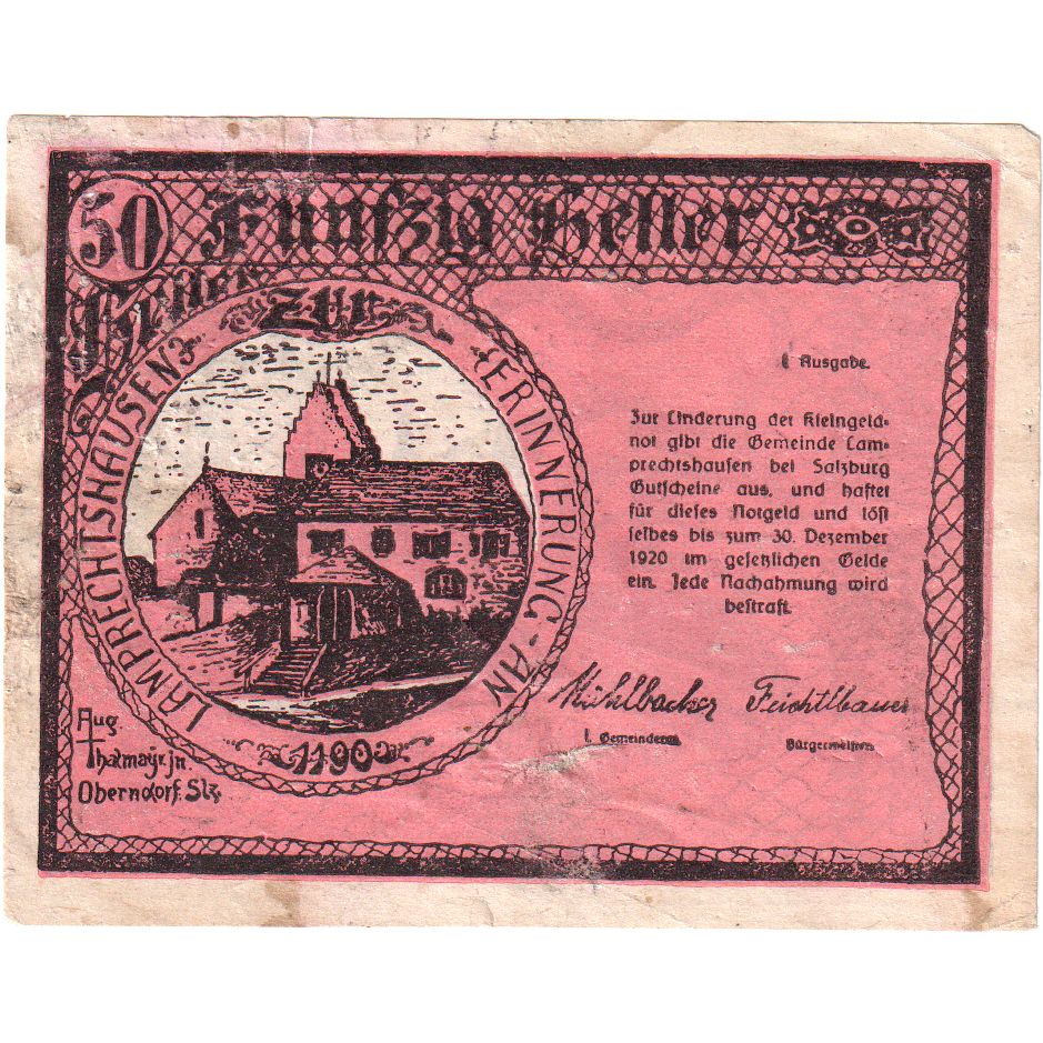 Österreich, Arnsdorf, 50 Heller, S