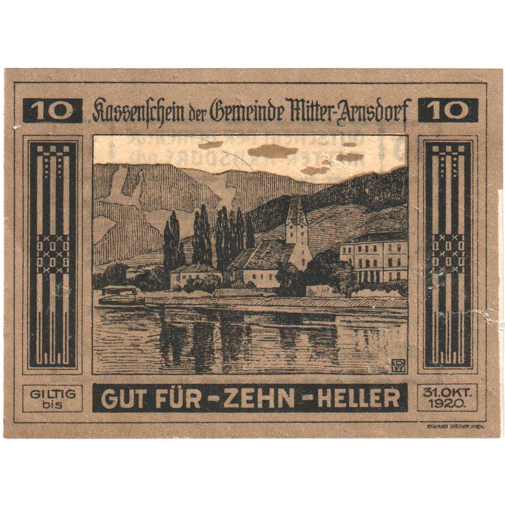 Austria, Arnsdorf, 10 Heller, 1920-10-31, MBC