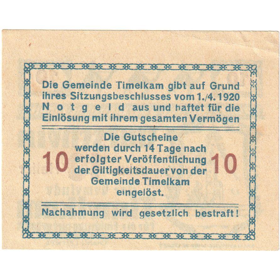 Austria, Timelkam, 10 Heller, 1920-04-01, SC