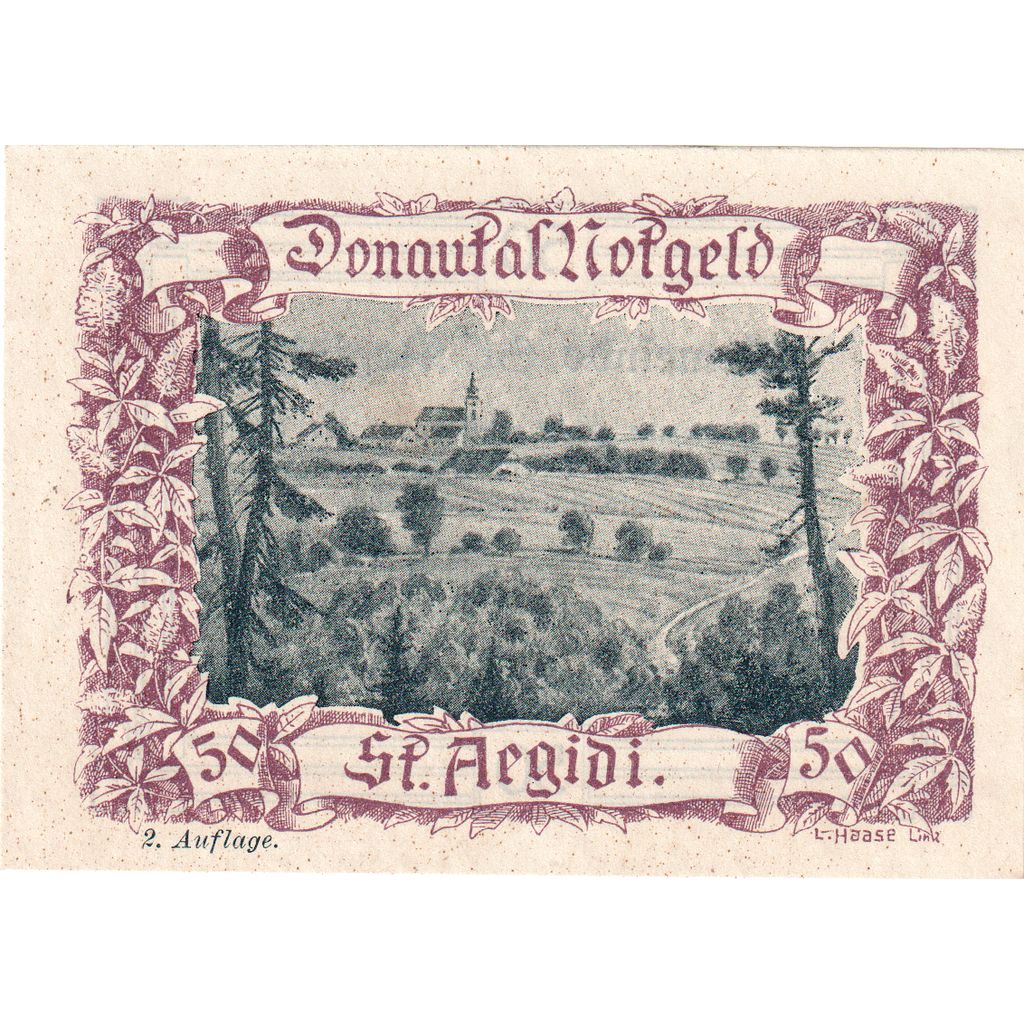 Österreich, St Aegidi, 50 Heller, UNZ-