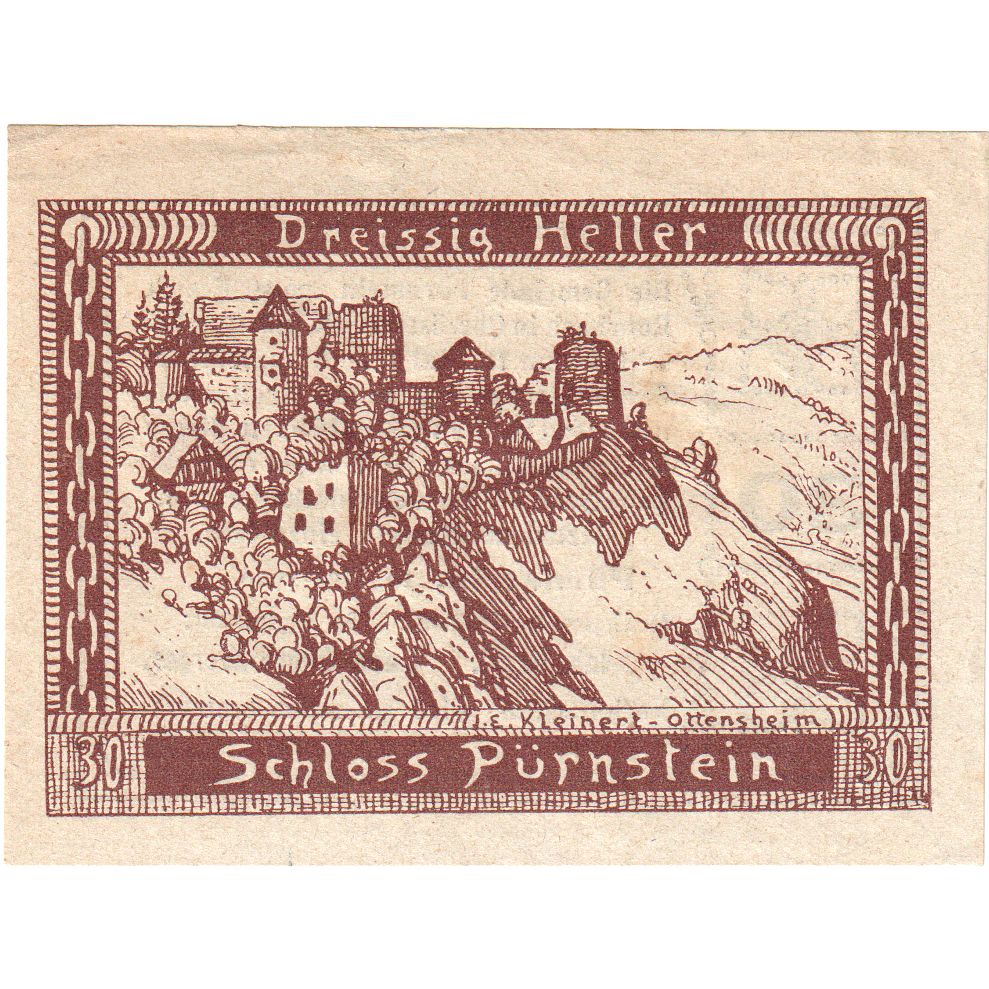 Österreich, Pürnstein, 30 Heller, UNZ-