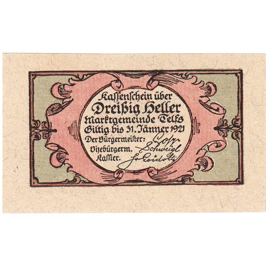 Österreich, Telfs, 30 Heller, 1921-01-31, UNZ-