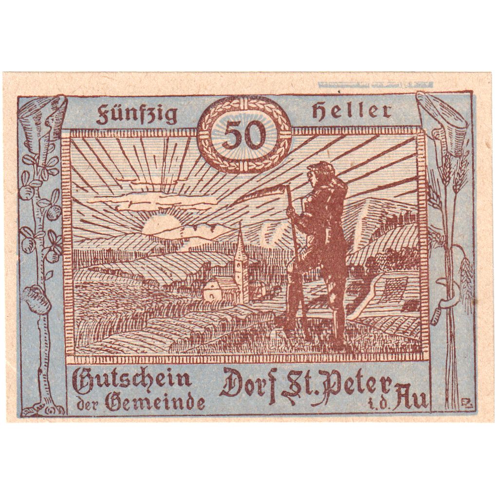 Österreich, St Peter in der Au, 50 Heller, 1920-12-30, UNZ-