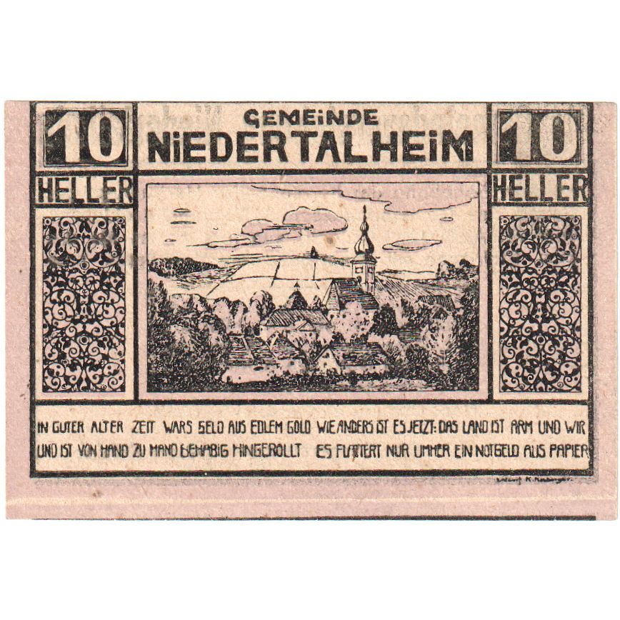 Österreich, Niedertalheim, 10 Heller, 1920-12-31, UNZ-