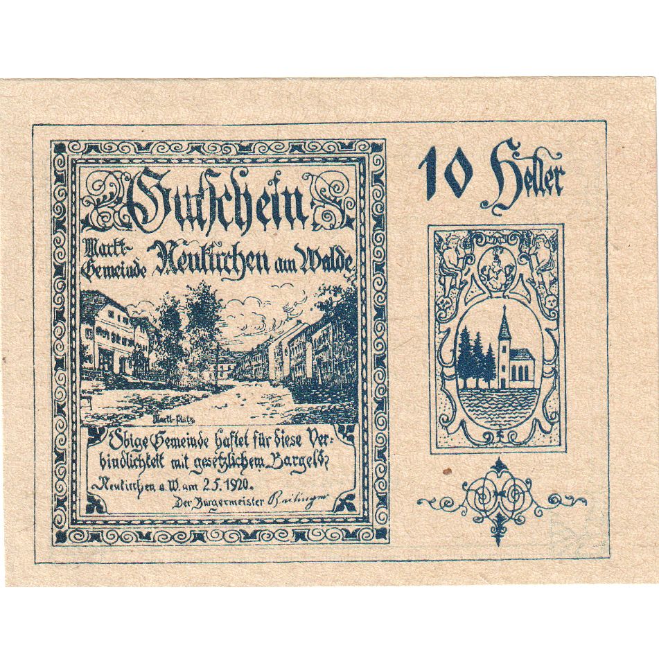 Österreich, Neukirchen, 10 Heller, 1921-12-31, UNZ-
