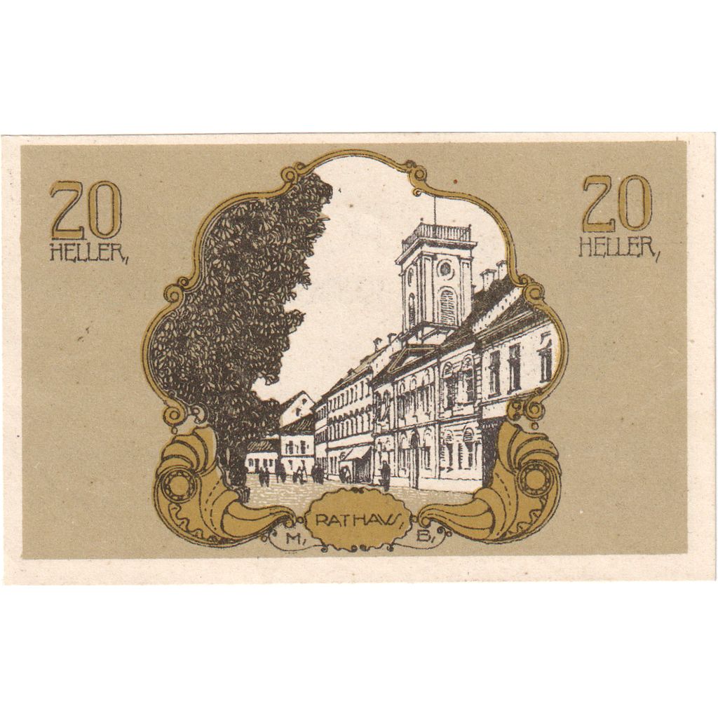 Austria, Bad Hall, 20 Heller, 1920-12-31, UNC(63)