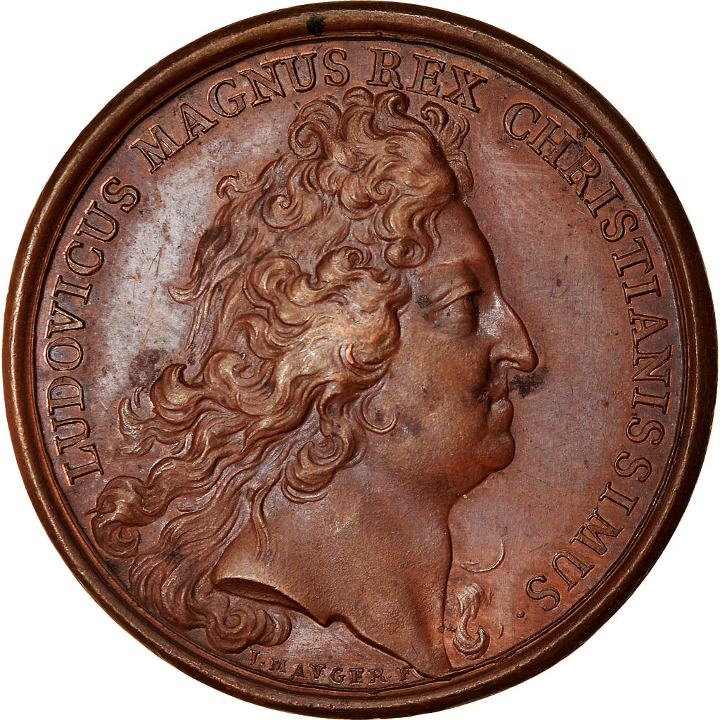 France, Médaille, Louis XIV, Chambre de Commerce, 1700, Cuivre, SUP, Mauger