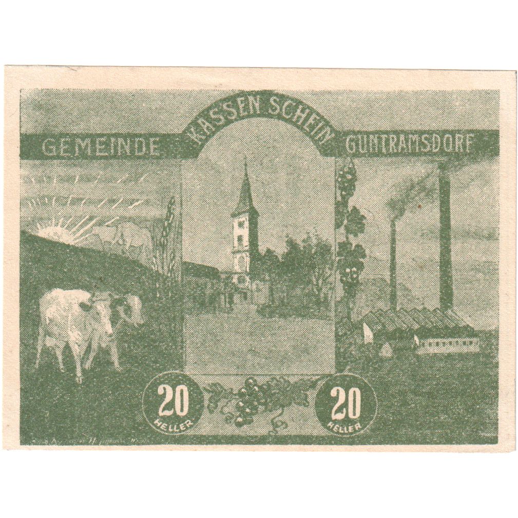 Austria, Guntramsdorf, 20 Heller, 1920-08-31, UNC(63)