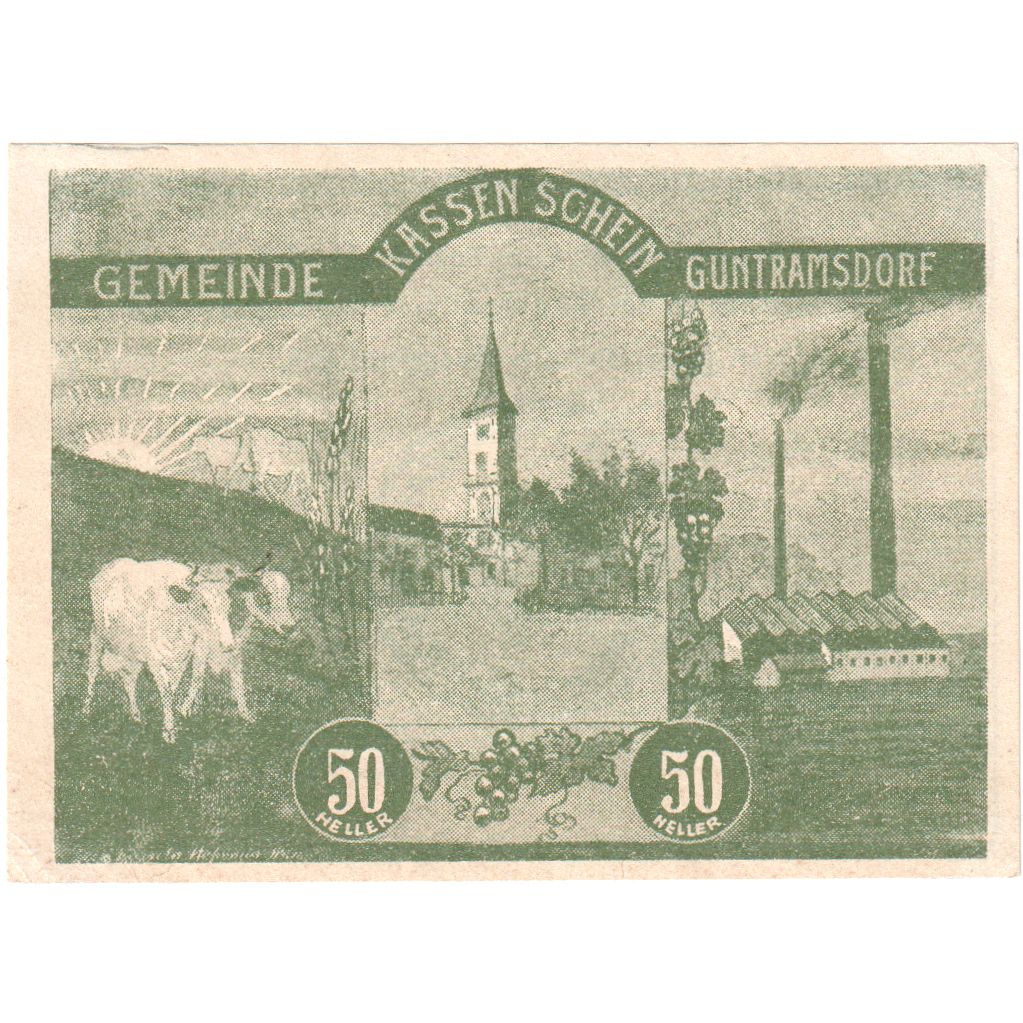 Austria, Guntramsdorf, 50 Heller, 1920-08-31, UNC(63)