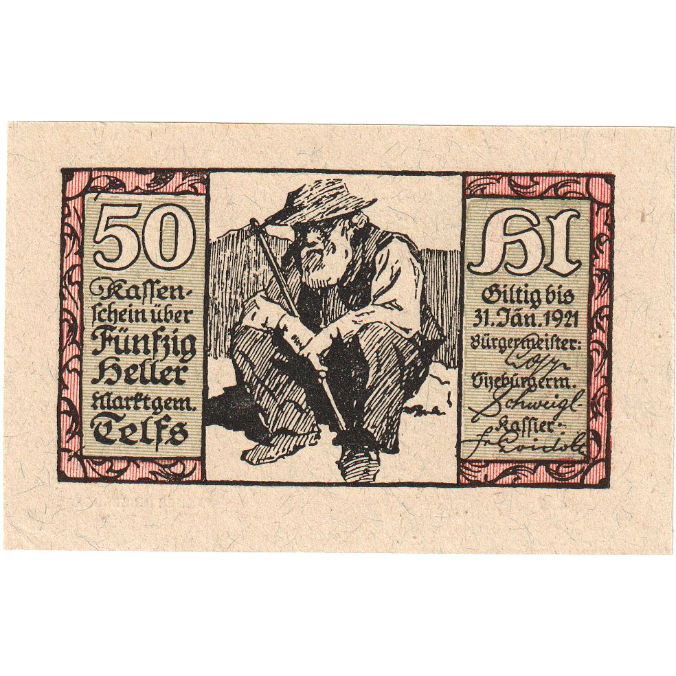 Österreich, Telfs, 50 Heller, 1921-01-31, UNZ-