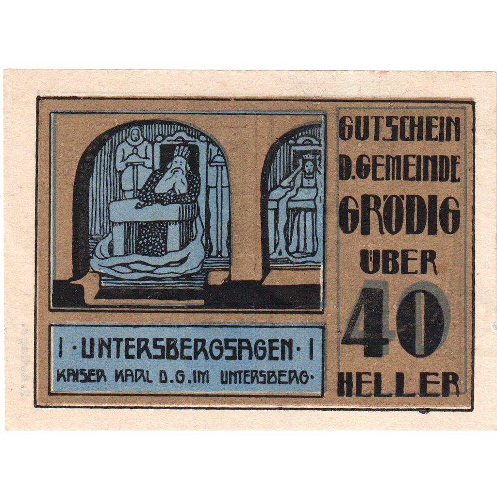 Austria, Grödig, 40 Heller, 1920-12-31, UNC(63)