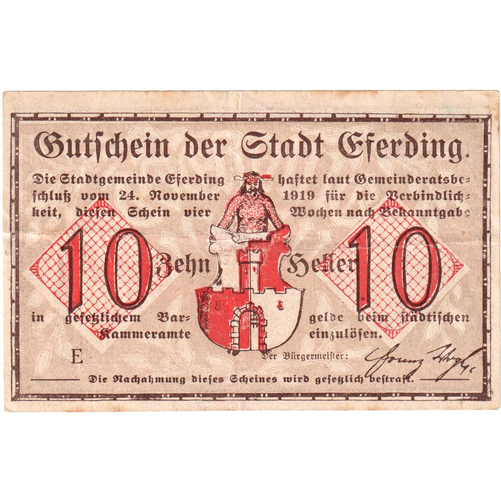 Österreich, Eferding, 10 Heller, 1919-11-24, SS