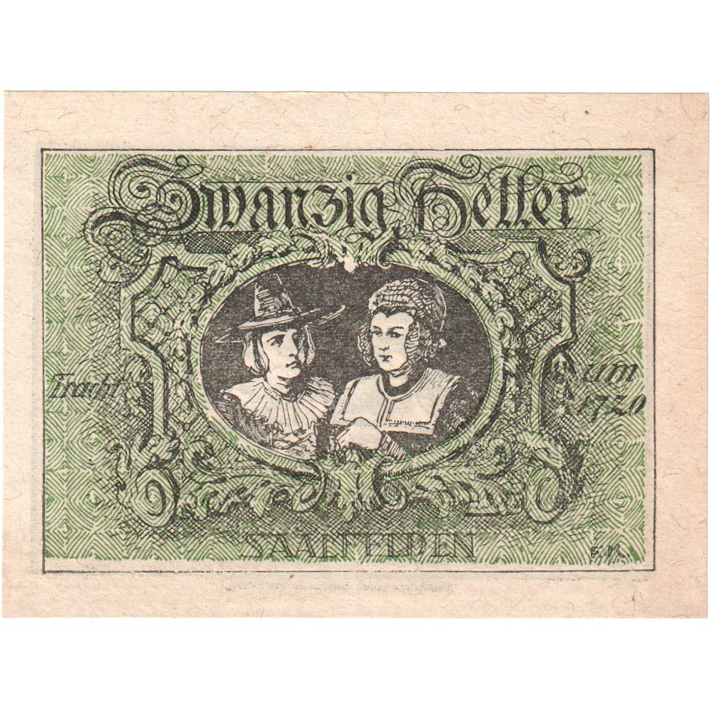 Österreich, Saalfelden, 20 Heller, UNZ-