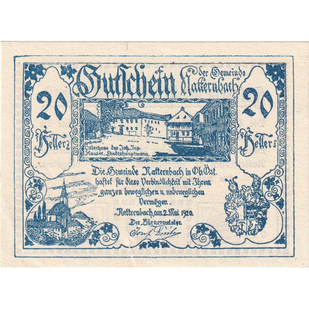 Austria, Natternbach, 20 Heller, 1920-12-31, UNC(63)