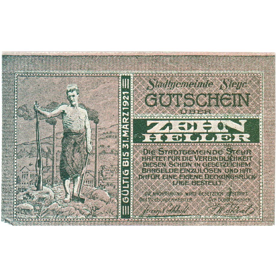Österreich, Steyr, 10 Heller, 1921-03-31, UNZ-
