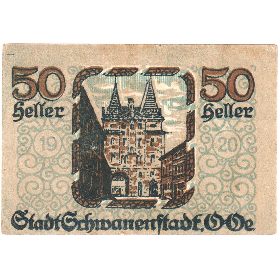 Österreich, Schwanenstadt, 50 Heller, 1920-12-31, SS