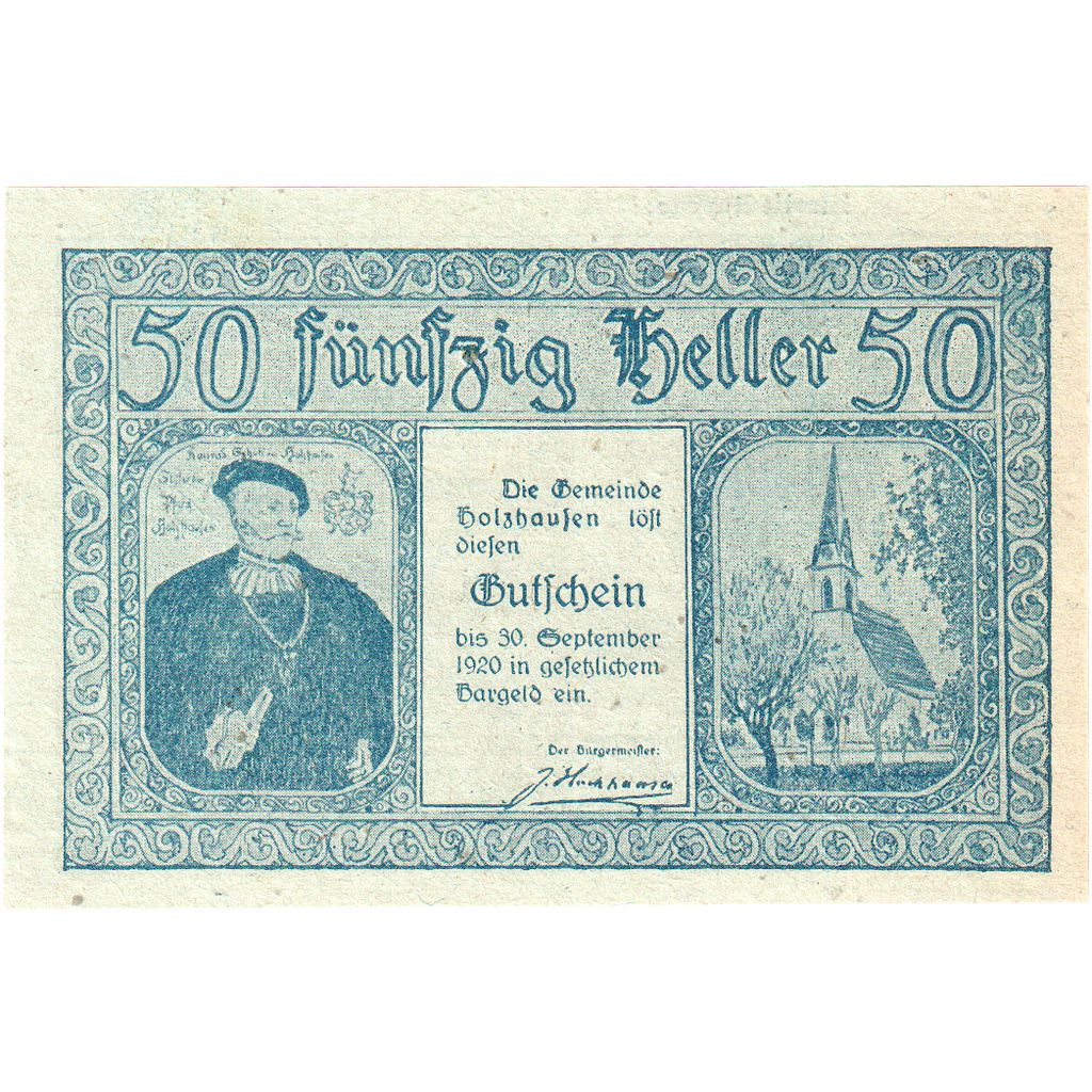 Österreich, Holzhausen, 50 Heller, 1920-09-30, UNZ-